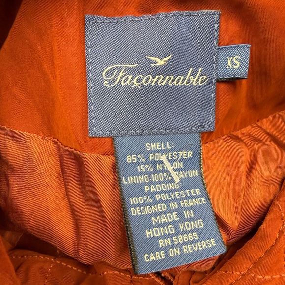 Faconnable Quilted Rust Color Jacket - Picture 3 of 3